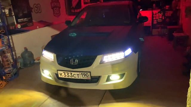 Jewel eye led headlights by Honda Accord 7 смотреть онлайн