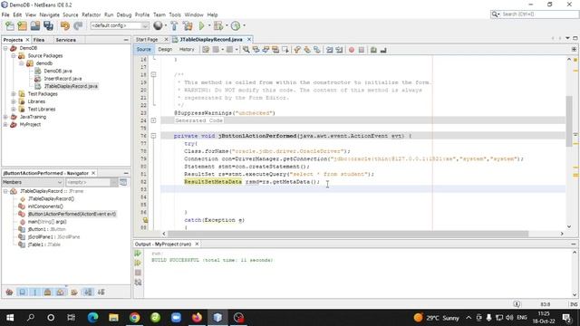 How to display record from Oracle Database into jTable in Java смотреть онлайн