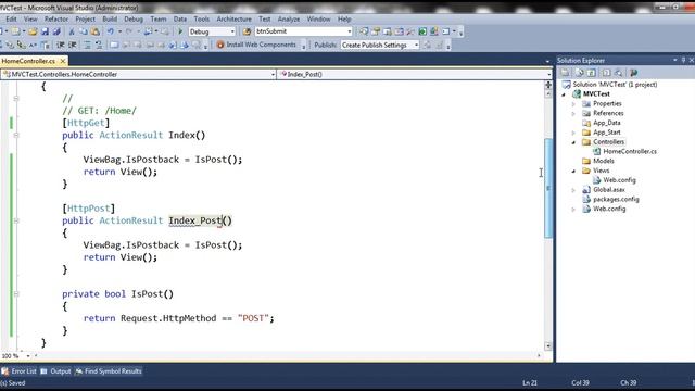 Part 144 How to check if the request method is a GET or a POST in MVC смотреть онлайн