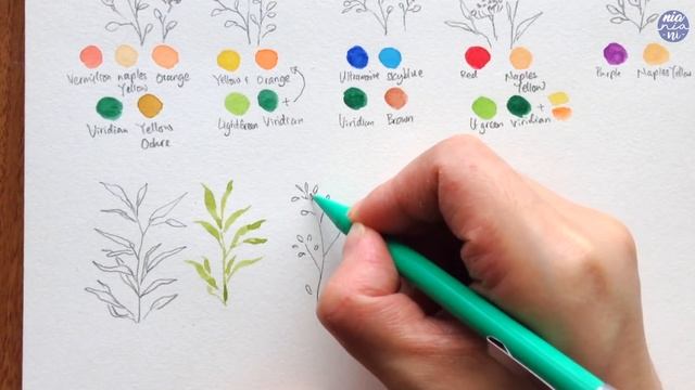 5 EASY Wildflower Doodle Ideas: Watercolor Tutorial