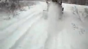 Чистка снега ротором на самодельном тракторе