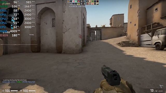 Ryzen 3 2200GE Vega 8 - Counter-Strike: Global Offensive - Gameplay Benchmark Test смотреть онлайн