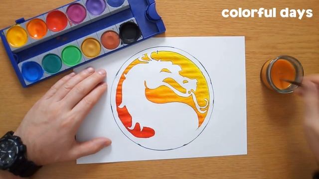 How to draw the Mortal Kombat logo смотреть онлайн