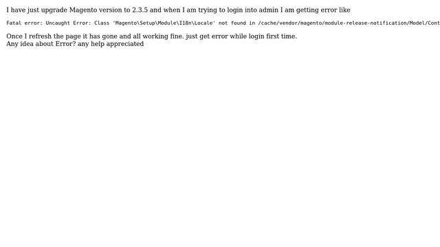 Magento: Fatal error: Class 'MagentoSetupModuleI18nLocale' not found смотреть онлайн