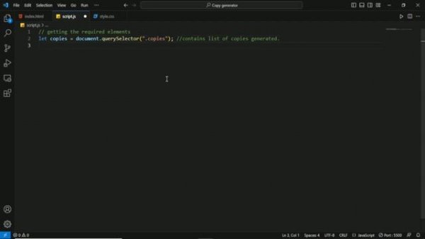 JavaScript project for beginners | how to copy to clipboard | simple JavaScript project