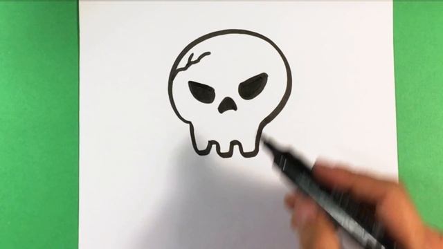 How to Draw Skull and Crossbones - Halloween Drawings - Easy Pictures to Draw смотреть онлайн