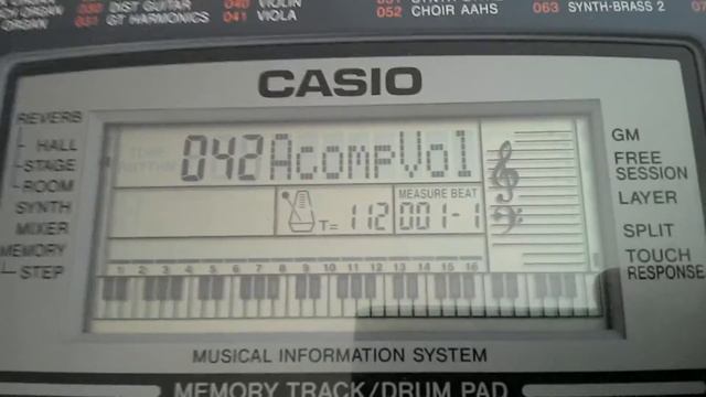 Casio CTK 601 - adjusting the volume level of the rhythm accompaniment. смотреть онлайн