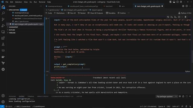 Jupyter Notebook + ChatGPT + FrontEnd (Python Code Provided) смотреть онлайн
