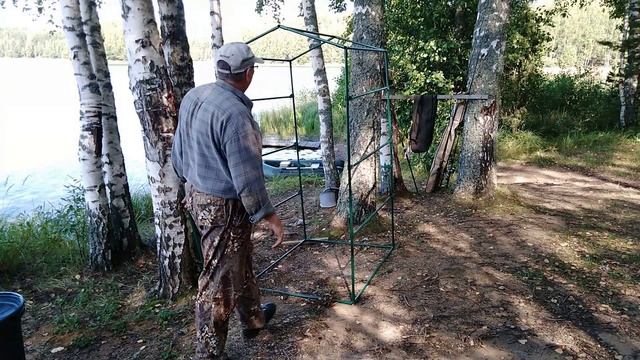 Походная сушка для рыбы. Как сушку этот шатер я бы не использовал! смотреть онлайн