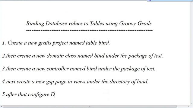 Binding Database values to Tables using Groovy-Grails смотреть онлайн