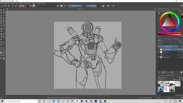 Krita | Magic Wand Selection for Clean Line Art смотреть онлайн