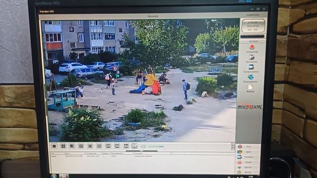 Тест камеры наблюдения BESDER 5 МП через программу CMS. 23 июля 2022 г. смотреть онлайн