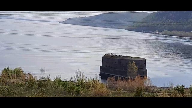Виды на Волгу с Жигулевской ГЭС. Трасса М 5. Самарская область. Россия. смотреть онлайн