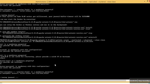 Apache artemis Master/Slave Replication Mode Cluster смотреть онлайн