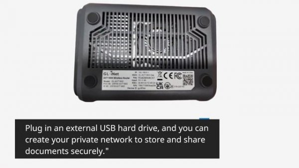 GL.iNet GL-AXT1800 (Slate AX) Travel Router: Portable Wi-Fi 6 Power