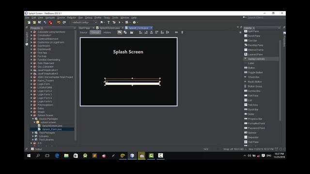 Splash screen using Progress bar in Java Swing with source code. смотреть онлайн