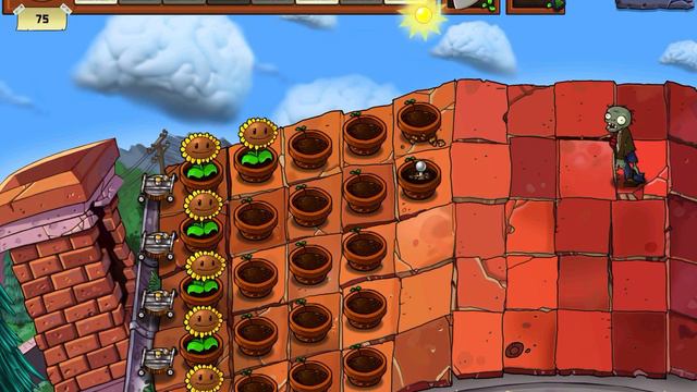 Играю в pvz (крыша #1) | pvz #14 смотреть онлайн