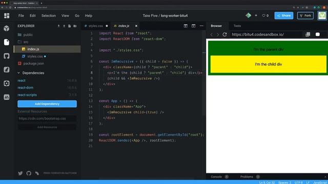 Take Five - Episode 2 - React Recursive Components смотреть онлайн
