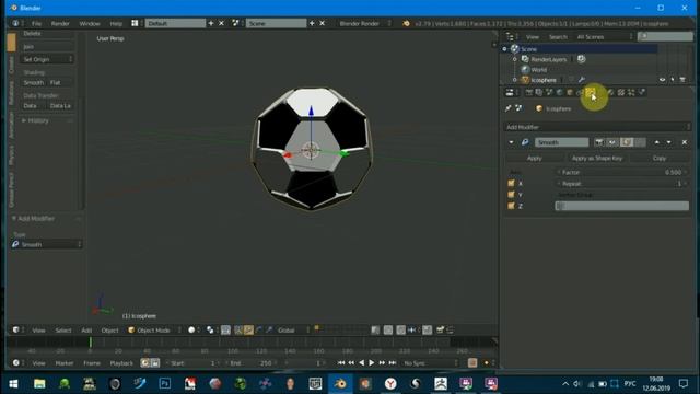 Zbrush 2019 и BLENDER простейший футбольный мяч смотреть онлайн