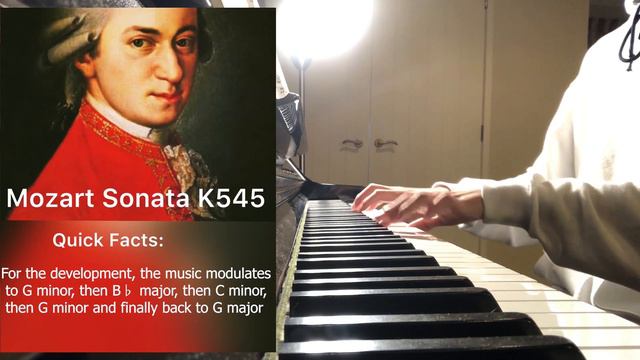 Mozart - Piano Sonata No. 16 in C Major, K.545 (2nd Mvt) - With Facts смотреть онлайн
