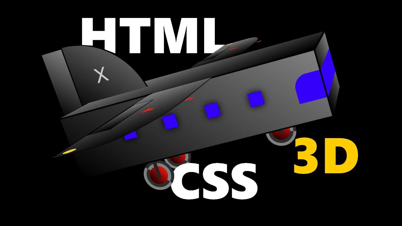 3D самолёт на CSS / Как делать игры на HTML & CSS смотреть онлайн