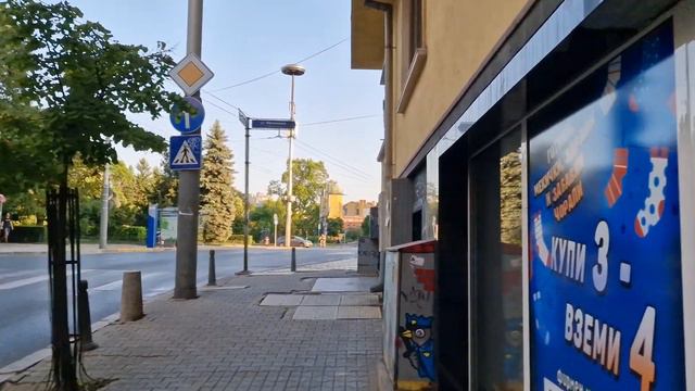 Walking Tour Sofia, Bulgaria. Bulgarian Parliament To Alexander Nevsky Orthodox Cathedral 4K 60FPS