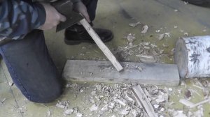 ИЗГОТОВЛЕНИЕ ТОПОРИЩА ИЗ БЕРЁЗОВОЙ ЧУРКИ ДЕДОВСКИМ СПОСОБОМ  Часть 1