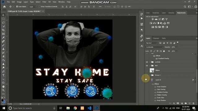 Making Of Covid 19 Poster Design || Photoshop смотреть онлайн