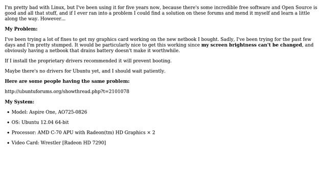 Ubuntu: Where can I find a driver for the AMD ATI HD 7290 video card on my Aspire One725? смотреть онлайн