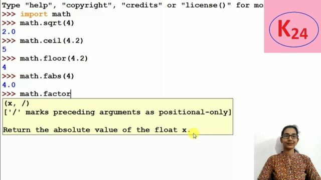 Mathematical functions in Python смотреть онлайн