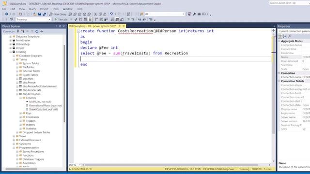 create function in sql server смотреть онлайн