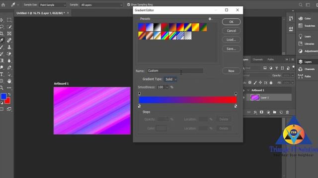 Class-14: Gradient tool, Paint bucket tool, 3D Materiel Drop tool in photoshop смотреть онлайн