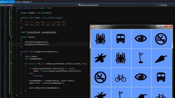 10. Memory Game with Windows Forms! | Intro To C# Programming