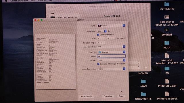 Canon Canoscan Lide 400 Scan To PDF, Scanning Multiple Documents & Saving As Single PDF File.