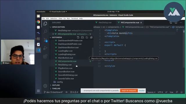 #VueTalks | Episodio 01: Vue, botones y la vida en verde, con Migue Moyano смотреть онлайн