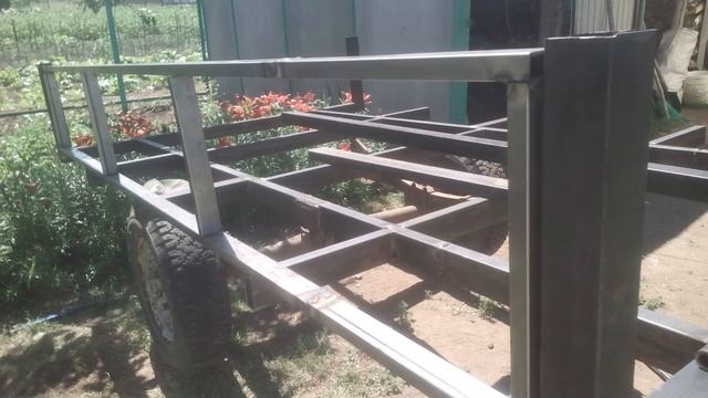 Homemade trailer for mini tractors. Part 1 / Самодельный прицеп смотреть онлайн