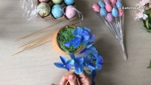 Пасхальная композиция своими руками | пасхальный декор на стол