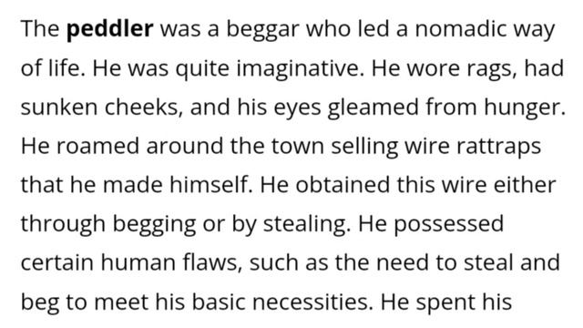 character sketch of peddler | class 12th English character sketch of peddler смотреть онлайн
