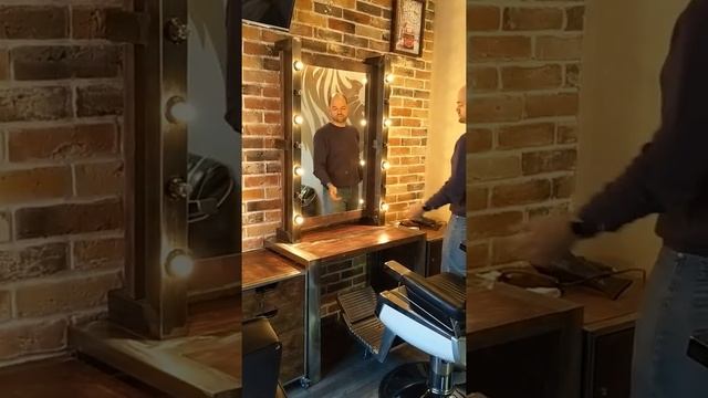 Лофт зеркало Lewin для барбершопа смотреть онлайн