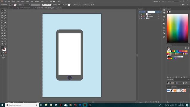 How to draw an iPhone in Adobe Illustrator CC | Illustrator Tutorial смотреть онлайн