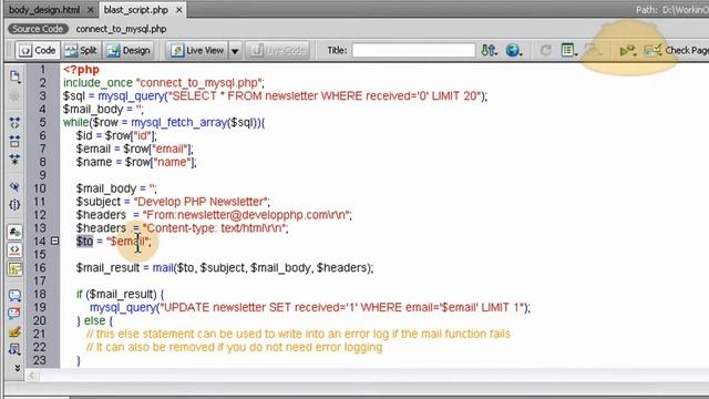 5. Mass Email Website Newsletter Bulk Batch Send Tutorial PHP MySQL смотреть онлайн