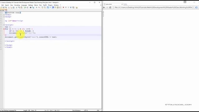38 JavaScript Break and Continue смотреть онлайн