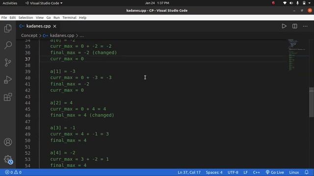 Kadane's Algorithm | Max Sum in Contiguous Subarray смотреть онлайн
