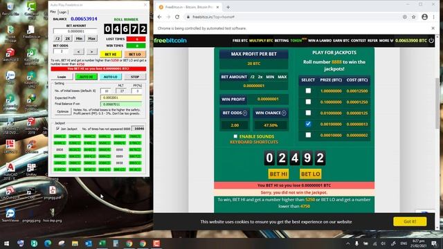 Play automatically freebitco.in 100% win by Selenium WebDriver VBA смотреть онлайн