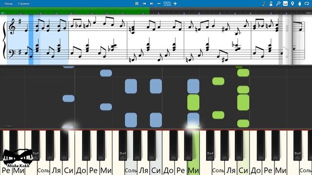Мой адрес Советский Союз (на пианино Synthesia cover) Ноты и MIDI смотреть онлайн