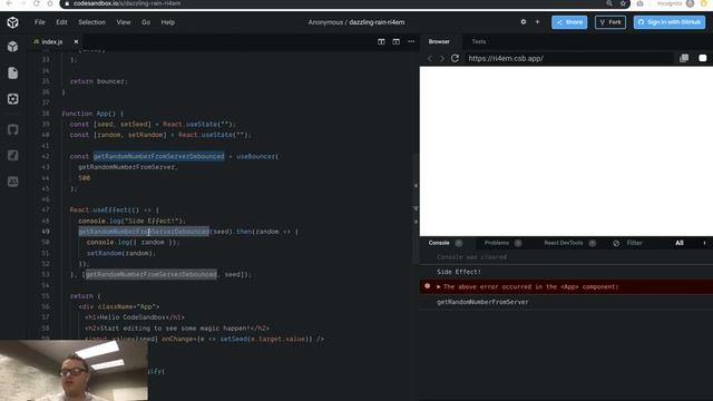 How to debounce async side-effects with React Hooks смотреть онлайн