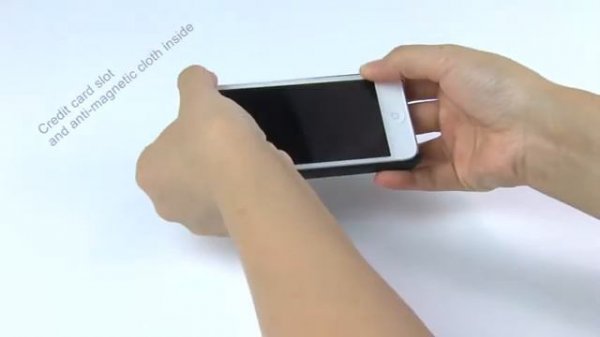 Jisoncase Newest iPhone 5 e-wallet case with card slot made from micro fiber