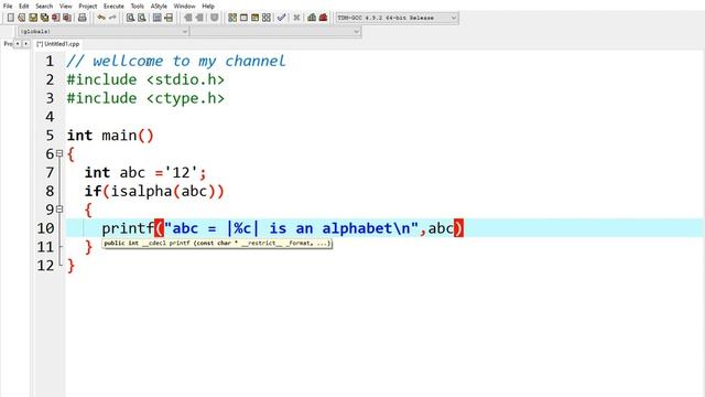 isalpha in c | alphabet in c смотреть онлайн