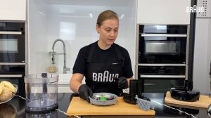 Сборка насадки для нарезки кубиками к блендеру Braun MQ9