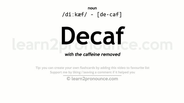 Pronunciation of Decaf | Definition of Decaf смотреть онлайн